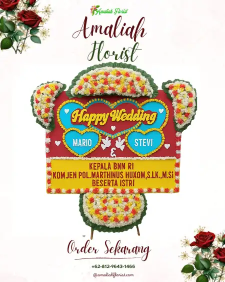 Papan Bunga Pernikahan Gearek